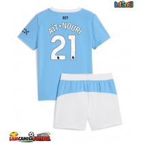 Camisa de Futebol Manchester City Rayan Ait-Nouri #21 Equipamento Principal Infantil 2025-26 Manga Curta (+ Calças curtas)